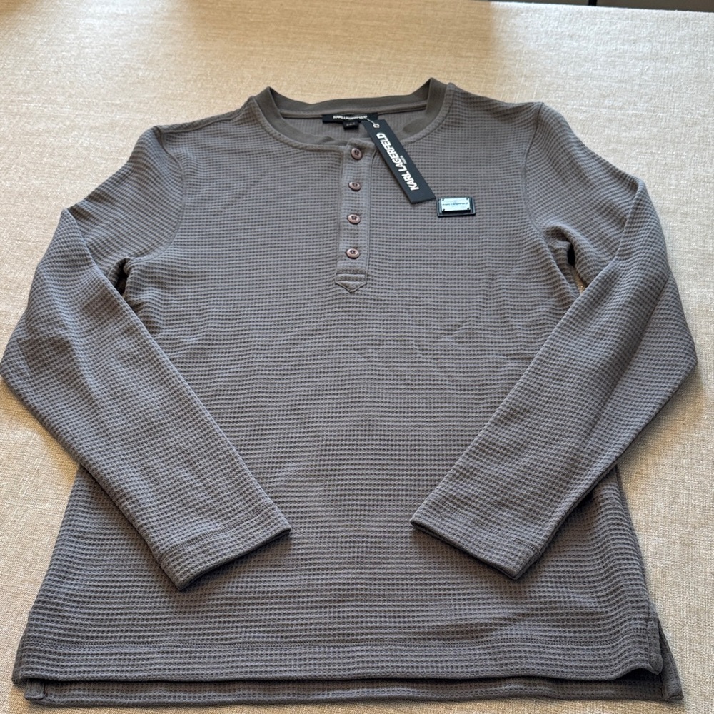 Karl Lagerfeld- Men’s M/Long Sleeve Henley Shirt/ NWT’s